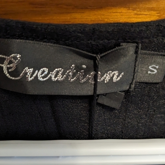 NWT Black Mini Dress Button Front Detail and Front Slit - Picture 6 of 8